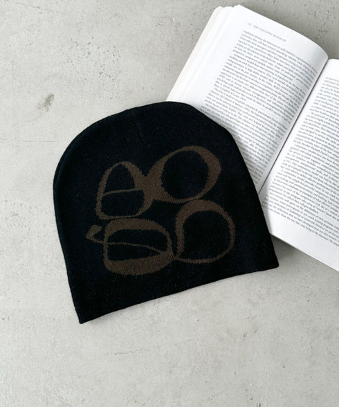 モチーフジャガードビーニー | CL5233818 | ブラック系その他