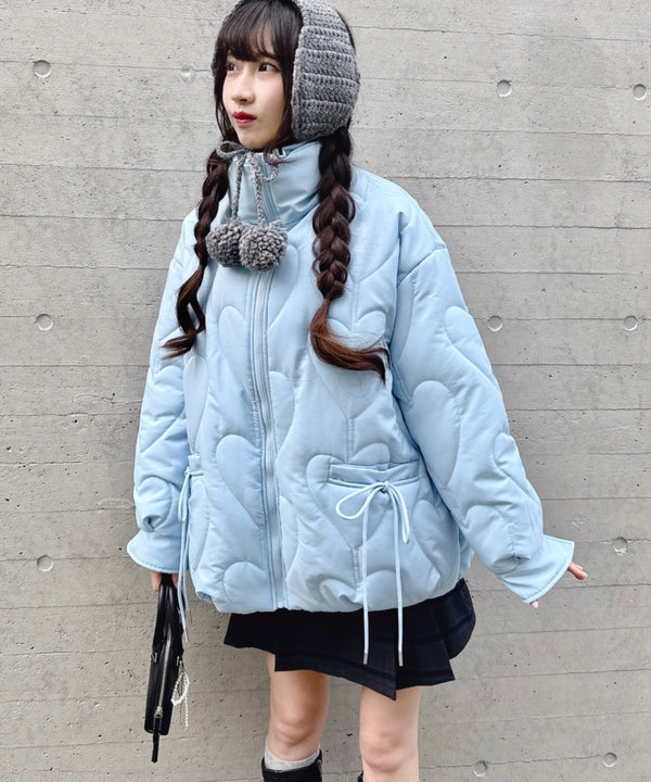 ハートキルティングリボンオーバージャケット | LO22340180 | ライトブルー