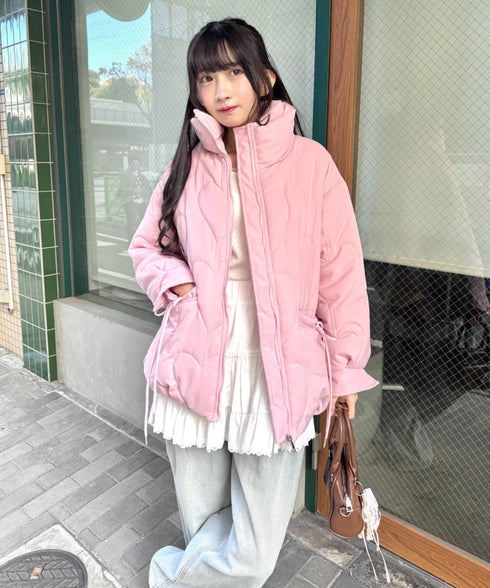 ハートキルティングリボンオーバージャケット | LO22340180 | ピンク