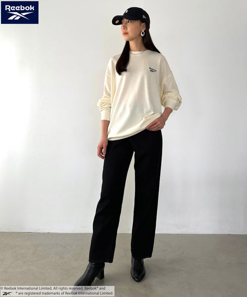 【WEB限定 別注】Reebok(リーボック)/ワンポイント 刺繍ロゴ クルーネック スウェット | IM2234029 | アイボリー