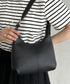 round moon shoulder bag／ワンハンドルラウンドムーンPUショルダーバッグ | UN12410052 | ブラック