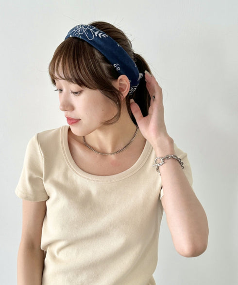 THE NORTH FACE(ザ・ノースフェイス)/コットン プリント バンダナ スカーフ/BANDANA_PAISLEY_80'S/PINE CONE | IM6243034 | ネイビー