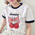 チェリーリボン半袖リンガーTシャツ | SL2252019 | ブラック