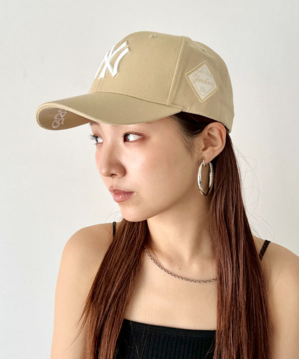 MLB Korea(エムエルビーコリア)/ダイヤモンド刺繍ロゴパッチボールキャップ メジャーリーグ べースボール ロゴキャップ サイズ調整可能/DIAMOND LOGO PATCH BALL CAP | AT52410317 | ベージュ