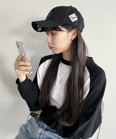 MLB Korea(エムエルビーコリア)/ダイヤモンド刺繍ロゴパッチボールキャップ メジャーリーグ べースボール ロゴキャップ サイズ調整可能/DIAMOND LOGO PATCH BALL CAP | AT52410317 | ブラック系その他