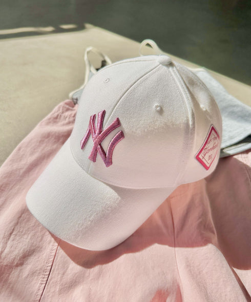 MLB Korea(エムエルビーコリア)/ダイヤモンド刺繍ロゴパッチボールキャップ メジャーリーグ べースボール ロゴキャップ サイズ調整可能/DIAMOND LOGO PATCH BALL CAP | AT52410317 | ホワイト