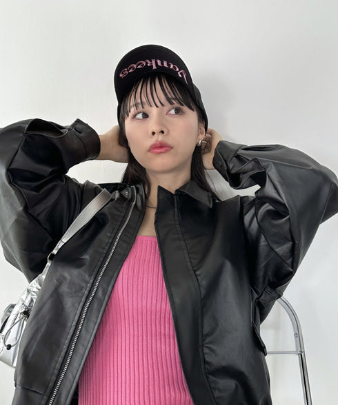 MLB Korea(エムエルビーコリア)/ダイヤモンド刺繍ロゴパッチボールキャップ メジャーリーグ べースボール ロゴキャップ サイズ調整可能/DIAMOND LOGO PATCH BALL CAP | AT52410317 | ブラック×ピンク