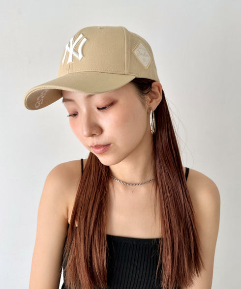 MLB Korea(エムエルビーコリア)/ダイヤモンド刺繍ロゴパッチボールキャップ メジャーリーグ べースボール ロゴキャップ サイズ調整可能/DIAMOND LOGO PATCH BALL CAP | AT52410317 | ベージュ