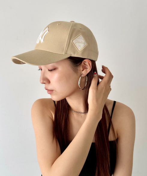 MLB Korea(エムエルビーコリア)/ダイヤモンド刺繍ロゴパッチボールキャップ メジャーリーグ べースボール ロゴキャップ サイズ調整可能/DIAMOND LOGO PATCH BALL CAP | AT52410317 | ベージュ