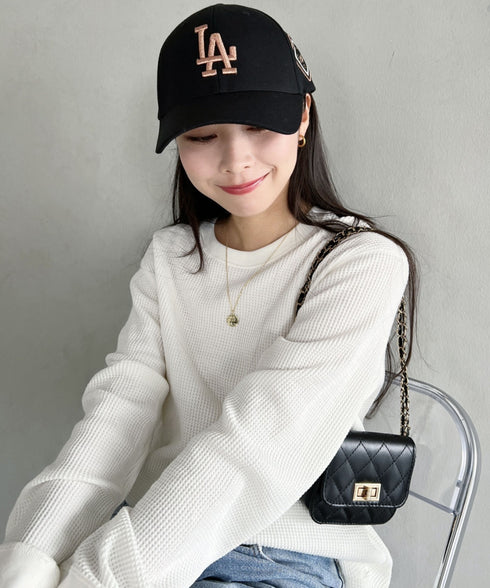 MLB Korea(エムエルビーコリア)/ダイヤモンド刺繍ロゴパッチボールキャップ メジャーリーグ べースボール ロゴキャップ サイズ調整可能/DIAMOND LOGO PATCH BALL CAP | AT52410317 | ブラック系その他2