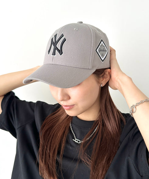 MLB Korea(エムエルビーコリア)/ダイヤモンド刺繍ロゴパッチボールキャップ メジャーリーグ べースボール ロゴキャップ サイズ調整可能/DIAMOND LOGO PATCH BALL CAP | AT52410317 | グレー