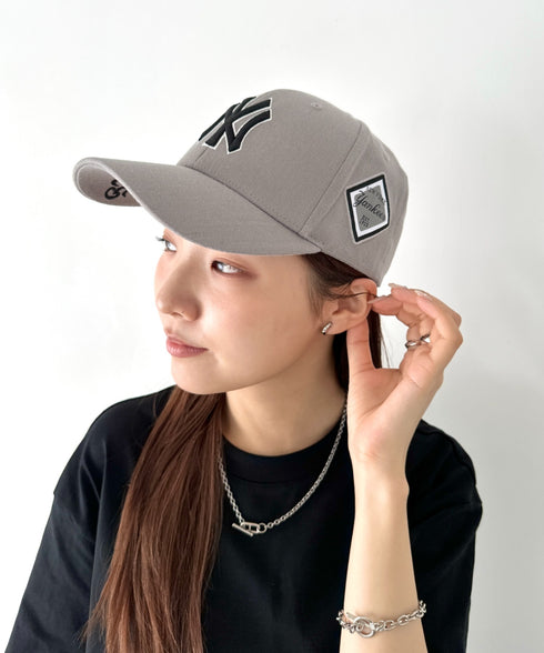 MLB Korea(エムエルビーコリア)/ダイヤモンド刺繍ロゴパッチボールキャップ メジャーリーグ べースボール ロゴキャップ サイズ調整可能/DIAMOND LOGO PATCH BALL CAP | AT52410317 | グレー