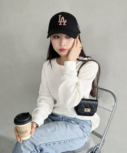 MLB Korea(エムエルビーコリア)/ダイヤモンド刺繍ロゴパッチボールキャップ メジャーリーグ べースボール ロゴキャップ サイズ調整可能/DIAMOND LOGO PATCH BALL CAP | AT52410317 | ブラック系その他2