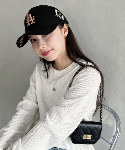 MLB Korea(エムエルビーコリア)/ダイヤモンド刺繍ロゴパッチボールキャップ メジャーリーグ べースボール ロゴキャップ サイズ調整可能/DIAMOND LOGO PATCH BALL CAP | AT52410317 | ブラック系その他2