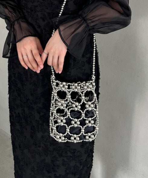 2WAYビーズミニバッグ パーティーバッグ | MD1241008 | ブラック