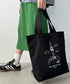 国内未発売 THE NORTH FACE(ザ・ノースフェイス)/A4対応 大容量 プリント コットン キャンバストートバッグ/TNF COTTON TOTE SEOUL | IM12410399 | ブラック系その他