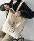 国内未発売 THE NORTH FACE(ザ・ノースフェイス)/A4対応 大容量 プリント コットン キャンバストートバッグ/TNF COTTON TOTE SEOUL | IM12410399 | クリーム