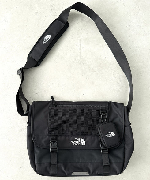 THE NORTH FACE(ザ・ノースフェイス)/カラビナミニポーチ付 A4 対応 収納ポケット多数 ショルダーバッグ/SUPER MESSENGER BAG L | IM12410428 | ブラック
