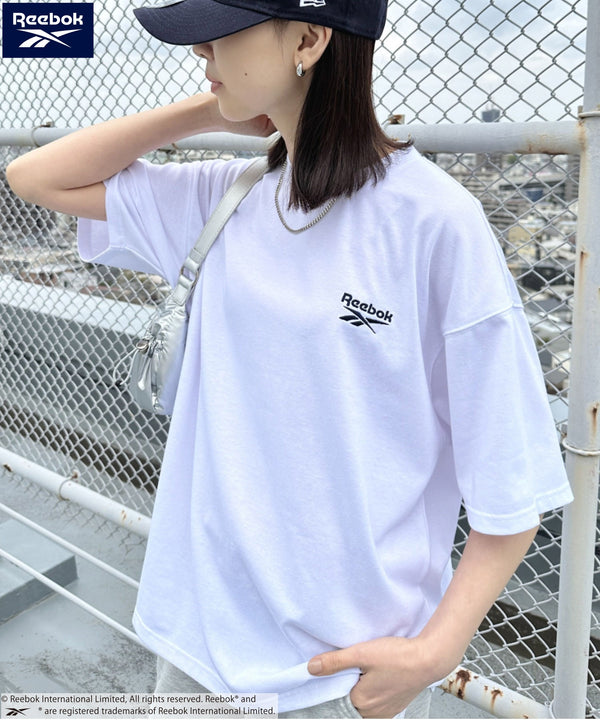 【WEB限定 別注】Reebok(リーボック)/ワンポイント ロゴ刺繍 クルーネック 半袖 Tシャツ | IM2242035 | ホワイト
