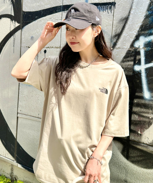 THE NORTH FACE(ザ・ノースフェイス)/ビッグロゴ プリント バンダナ 半袖 Tシャツ/M'S BANDANA S/S R/TEE | IM2251068 | ベージュ