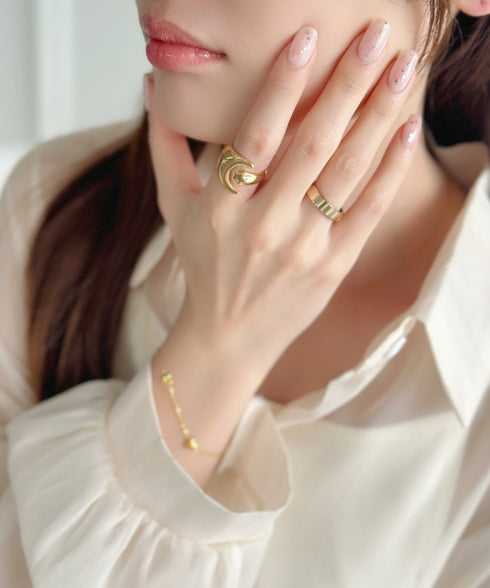 ムーンモチーフ フォークリング-moon fork ring- | SW4241459 | ゴールド