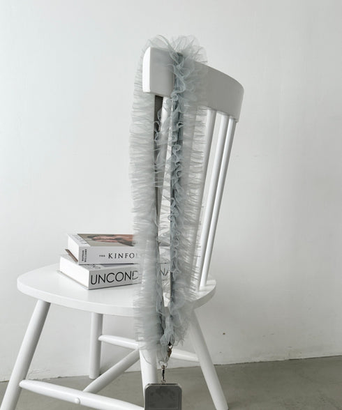 【７色展開】チュールフリルスマホショルダー | CL6241515 | グレー