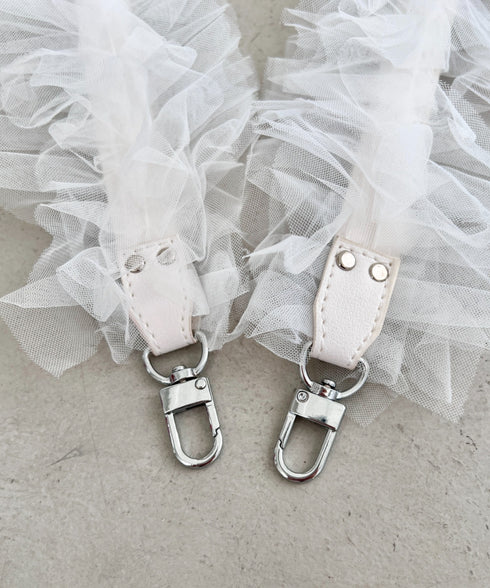 【７色展開】チュールフリルスマホショルダー | CL6241515 | ホワイト