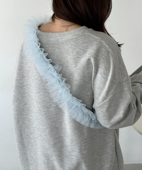 【７色展開】チュールフリルスマホショルダー | CL6241515 | ブルー