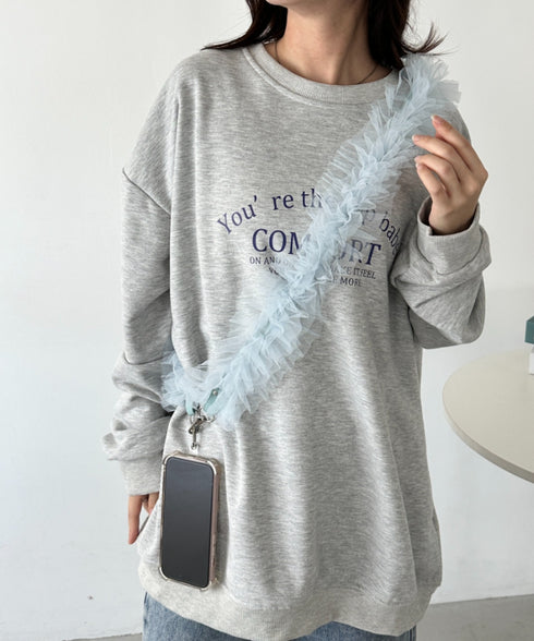 【７色展開】チュールフリルスマホショルダー | CL6241515 | ブルー