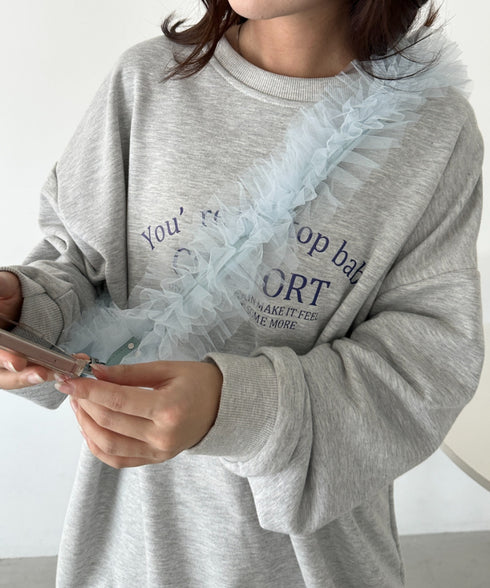 【７色展開】チュールフリルスマホショルダー | CL6241515 | ブルー