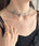 ポイントリボンビーズチョーカーネックレス-point ribbon beads choker necklace- | SW4241512 | シルバー