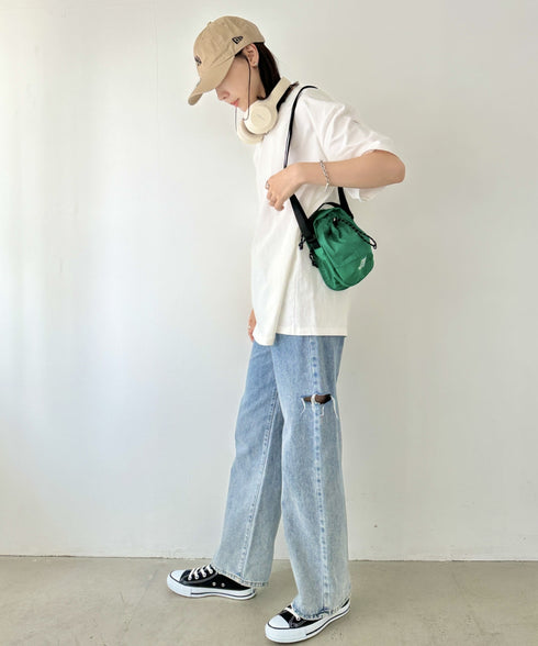 THE NORTH FACE(ザ・ノースフェイス)/巾着ポーチストリングショルダーバッグ スマホショルダー/BREEZE CROSS BAG | IM1243026 | グリーン