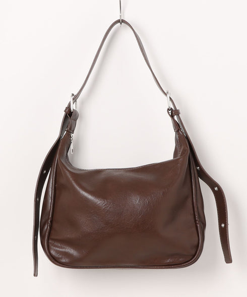 A4収納可 PUショルダーバッグ ユニセックス | MD1243022 | ブラウン