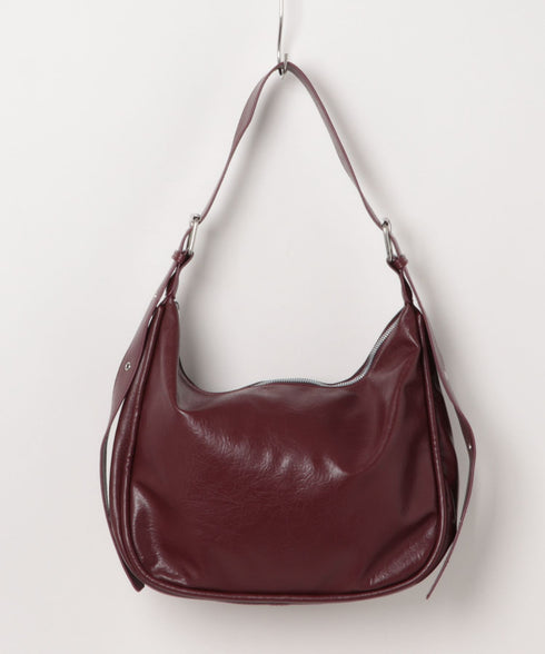 A4収納可 PUショルダーバッグ ユニセックス | MD1243022 | ワインレッド