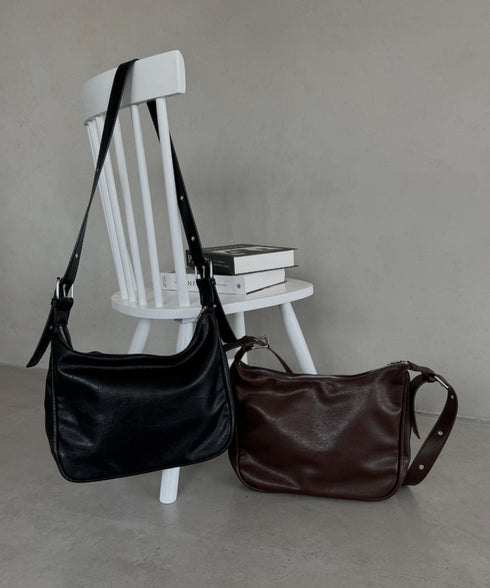 A4収納可 PUショルダーバッグ ユニセックス | MD1243022 | ブラウン