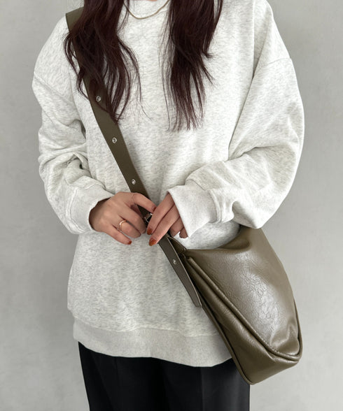 A4収納可 PUショルダーバッグ ユニセックス | MD1243022 | カーキ