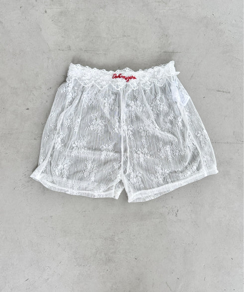 レースロゴレイヤードショートパンツ | NU2243073 | ホワイト