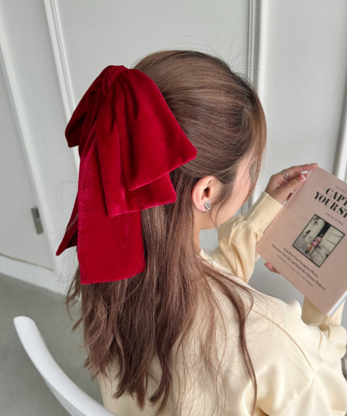 DOLLベロアリボンバレッタ | LO4244021 | レッド