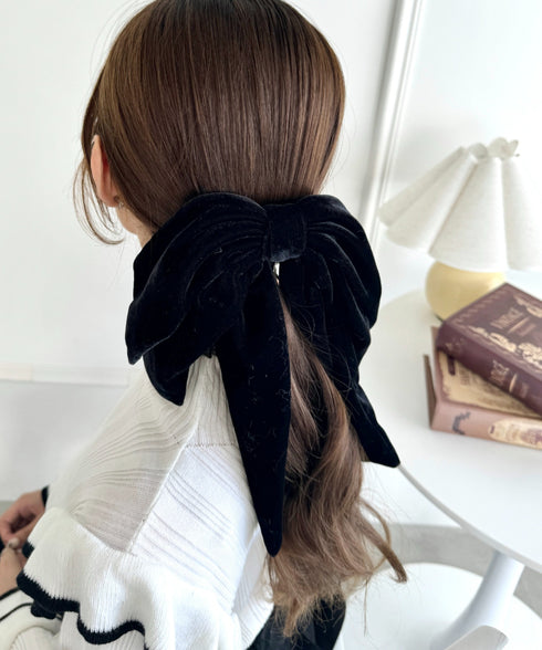 DOLLベロアリボンバレッタ | LO4244021 | ブラック