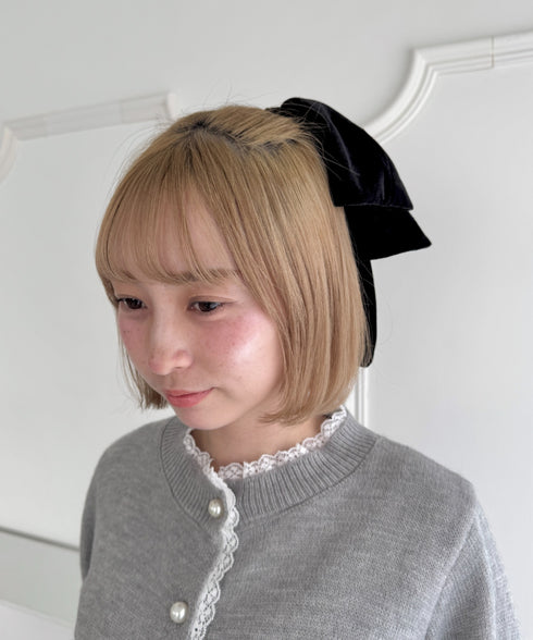 DOLLベロアリボンバレッタ | LO4244021 | ブラック