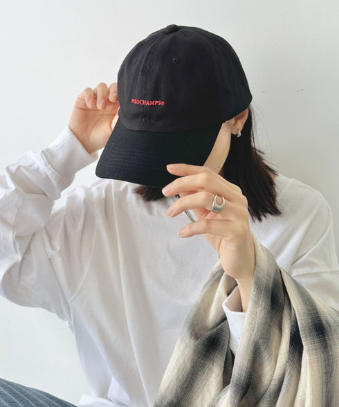 POLO CHAMPS(ポロチャンプス)/ワンポイント刺繍 アジャスター調整可能 ユニセックス ロゴ刺繍 CAP ローキャップ | IM5243041 | ブラック