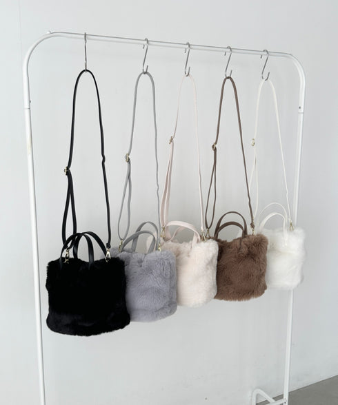 2WAYフェイクファーショルダーバッグ | CL1244013 | ブラック