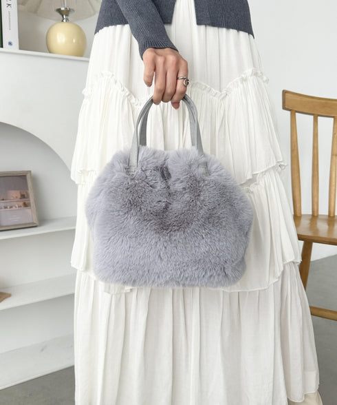 2WAYフェイクファーショルダーバッグ | CL1244013 | ライトグレー