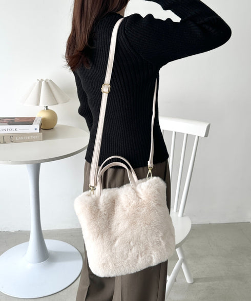 2WAYフェイクファーショルダーバッグ | CL1244013 | アイボリー