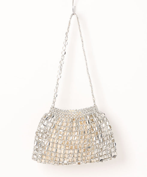 ヴィンテージメタルビーズショルダーバッグ パーティーバッグ | MD1243084 | シルバー