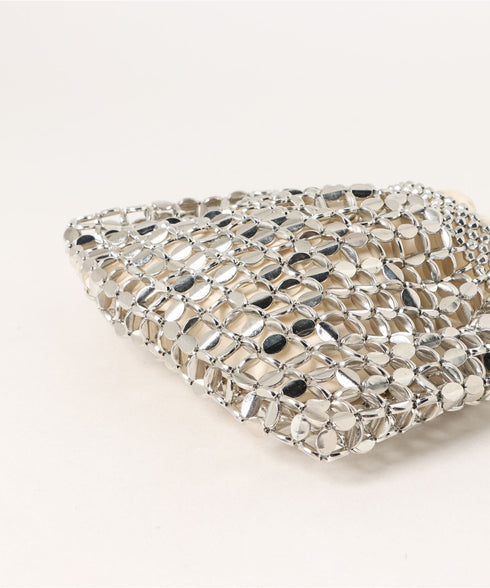 ヴィンテージメタルビーズショルダーバッグ パーティーバッグ | MD1243084 | シルバー