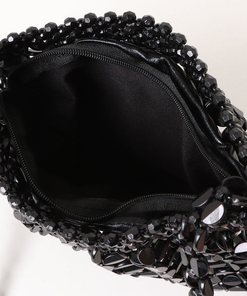 ヴィンテージメタルビーズショルダーバッグ パーティーバッグ 結婚式 お呼ばれ オケージョン | MD1243084 | ブラック
