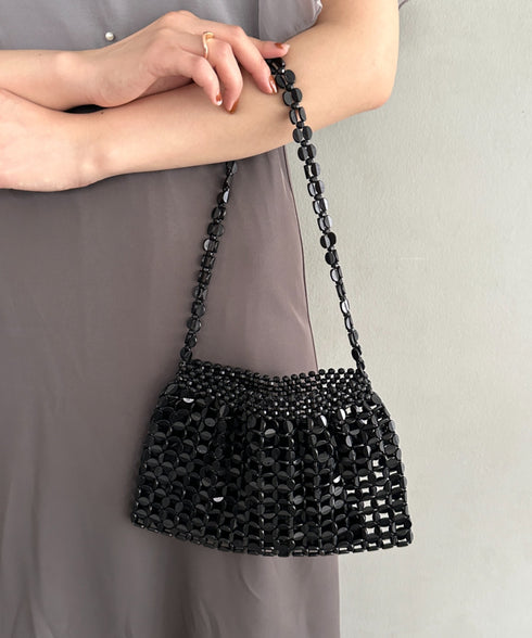 ヴィンテージメタルビーズショルダーバッグ パーティーバッグ 結婚式 お呼ばれ オケージョン | MD1243084 | ブラック