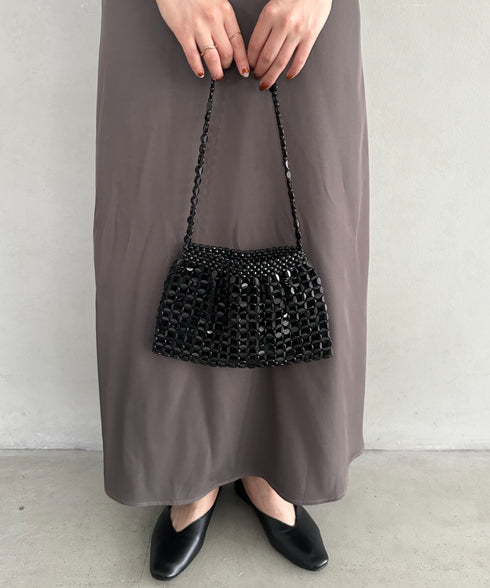 ヴィンテージメタルビーズショルダーバッグ パーティーバッグ 結婚式 お呼ばれ オケージョン | MD1243084 | ブラック