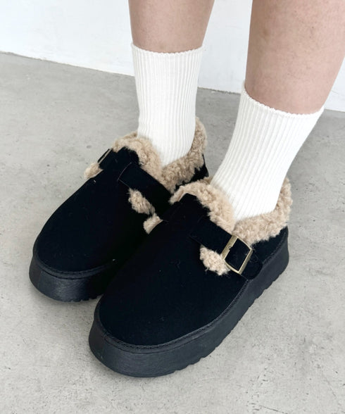 ボアムートン厚底シューズ | NU3244050 | ブラック